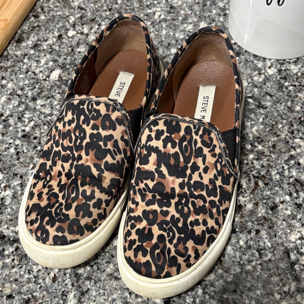 Steve Madden Animal Print Slip-On Sneakers